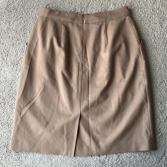 M.M. Lafleur The Remy Skirt Washable Wool Twill Tan - Picture 5 of 10